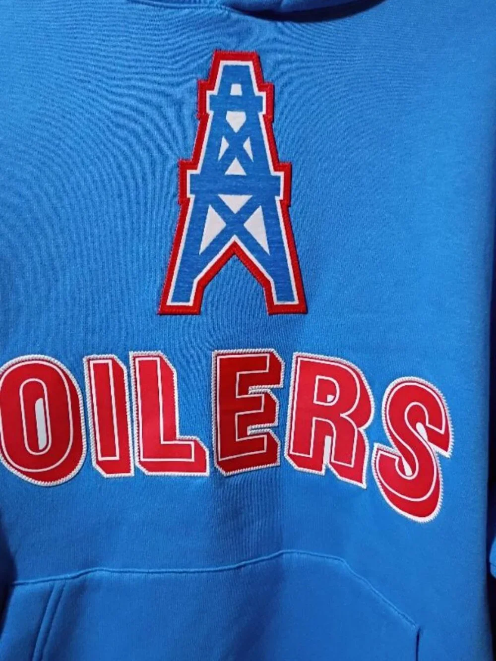 NIKE HOUSTON OILERS Pullover Hoodie Light Blue Large